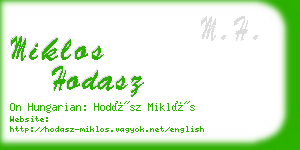 miklos hodasz business card